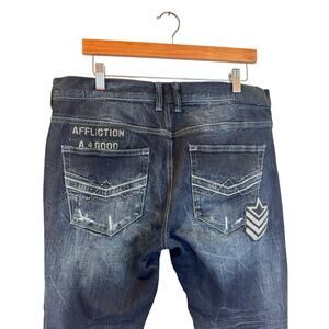 Affliction Grant Style Jeans Dark Wash Patches 33 Regular A. 4. Good Denim Mens